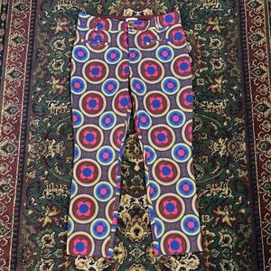 Anthropologie Multicolor Patterned Slim Pants